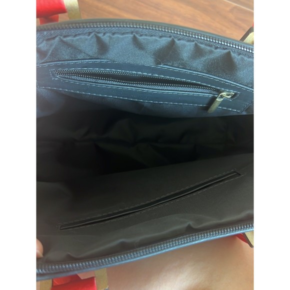 New Gicari Black Red Snakeprint Handbag - Picture 5 of 8